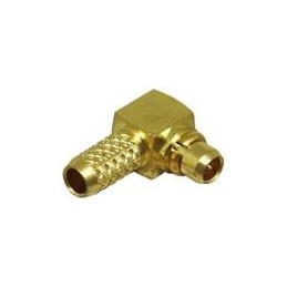 1 pcs : CONMMCX012 - RF Connectors / Coaxial Connectors MMCX Mal R Angle Cbl End Crimp-RG-174 Cb