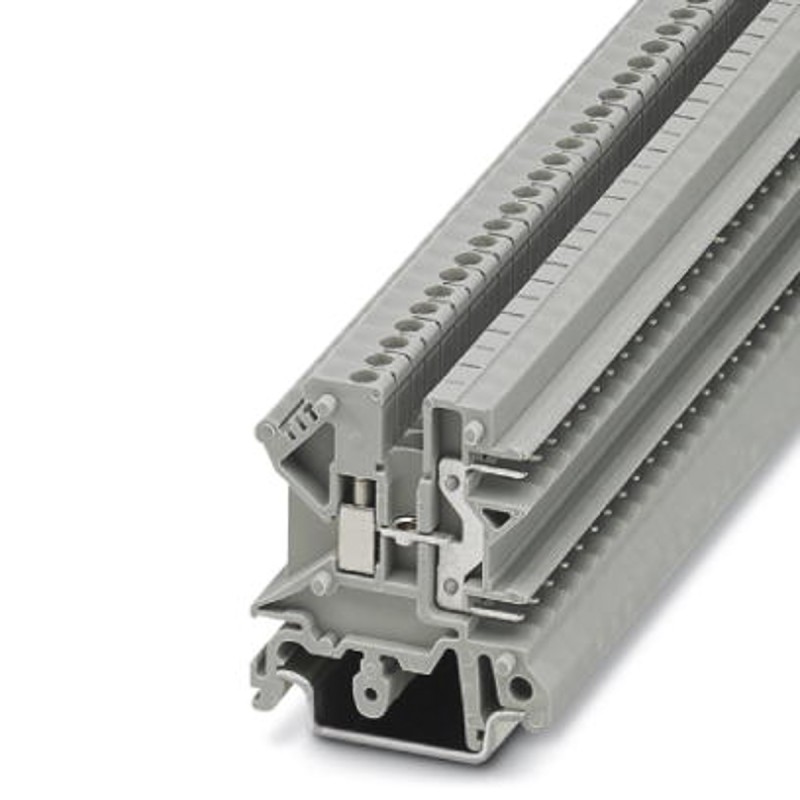 5 pcs - Phoenix Contact UK 3-MSTB-5.08 Series Grey Fused DIN Rail Terminal, Double-Level, Screw Termination, Fused