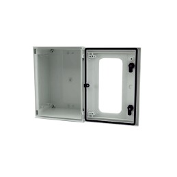 1 pcs - RS PRO Fibreglass Reinforced Polyester Wall Box, IP66, Viewing Window, 400 mm x 300 mm x 200mm