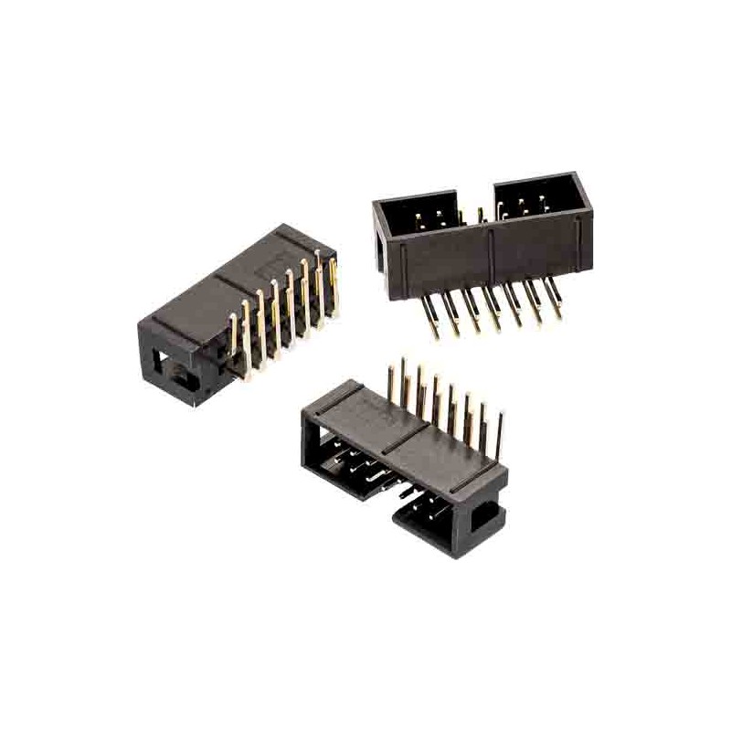 5 pcs - Wurth Elektronik WR-BHD Series Right Angle PCB Header, 6 Contact(s), 2.54mm Pitch, 2 Row(s)