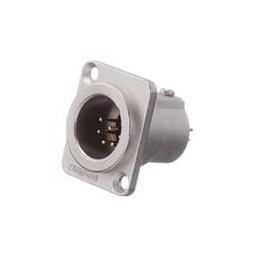 1 pcs : AC7MDZ - XLR Connectors 7 Pole XLR Male Chassis Mount D Type Machined Contacts Nickel Finish