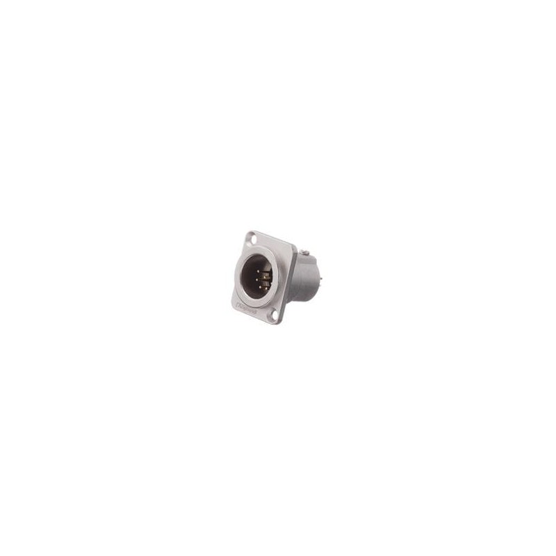 1 pcs : AC7MDZ - XLR Connectors 7 Pole XLR Male Chassis Mount D Type Machined Contacts Nickel Finish