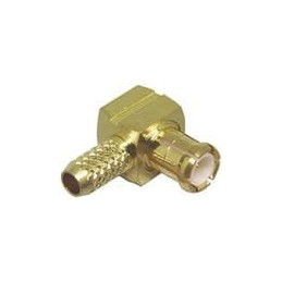 1 pcs : CONMCX012 - RF Connectors / Coaxial Connectors MCX Mal Right Ang Crimp - RG-174 Cbl