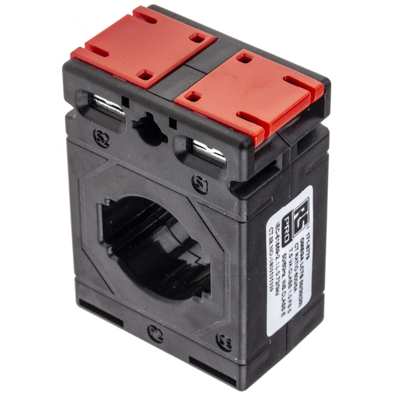 1 pcs - RS PRO Base Mounted Current Transformer, 600A Input, 600:5, 5 A Output, 30 x 10mm Bore