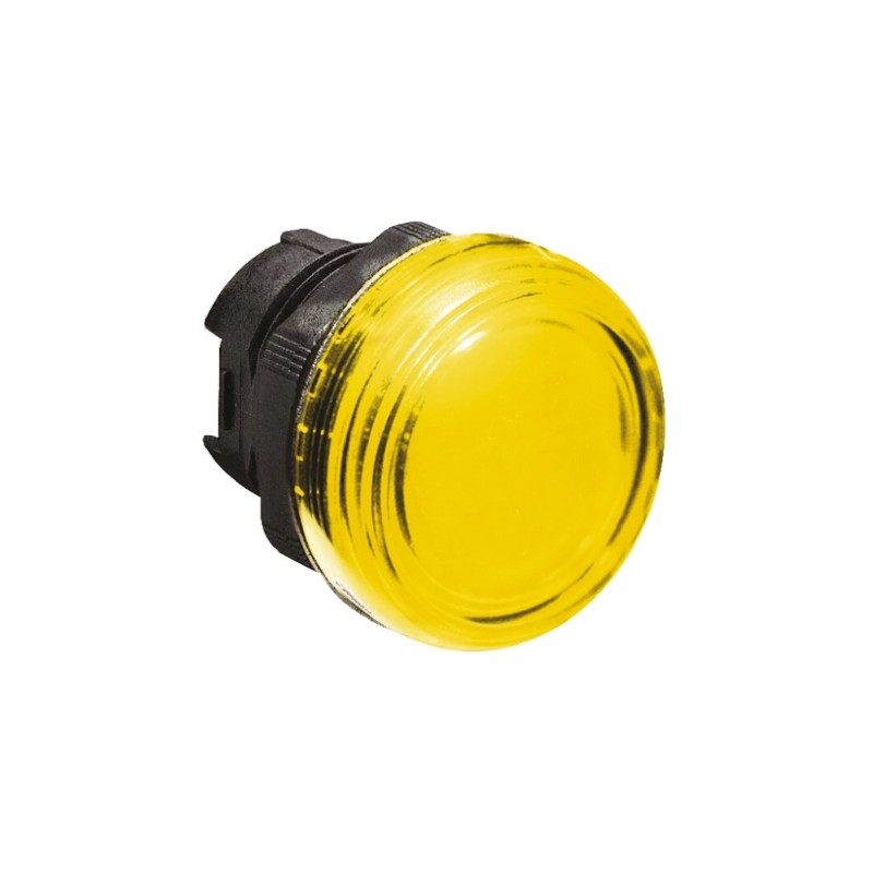 1 pcs - Lovato Yellow Pilot Light Head, 22mm Cutout Platinum Series