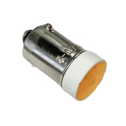 1 pcs - Idec Amber LED Indicator Lamp, 12V, BA9 Base, 10.6mm Diameter, 200mcd