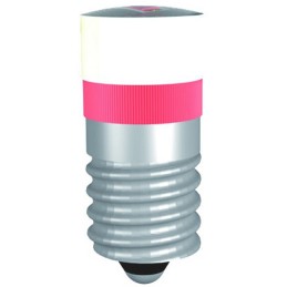 1 pcs - Signal Construct Red LED Indicator Lamp, 12V ac/dc, E10 Base, 9.7mm Diameter, 220mcd