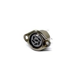 1 pcs : 630-0600 - Circular DIN Connectors SOCKET NICKEL 6 PIN