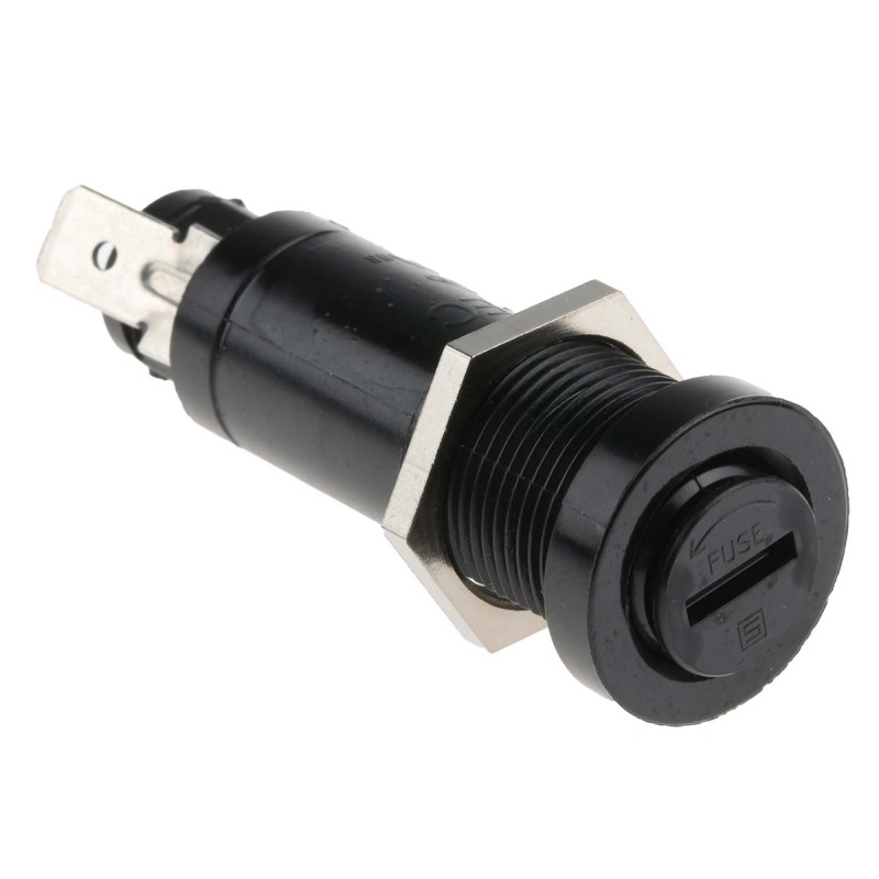 1 pcs - Schurter 10A Panel Mount Fuse Holder for 6.3 x 32mm Fuse, 1P, 600V ac