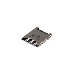1 pcs : NSIM-11-B - Memory Card Connectors 6 Positions, Push In, Pull Out, SMT, 1.13 mm Height Above Board,