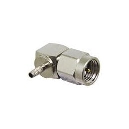 1 pcs : CONSMA012-R178 - RF Connectors / Coaxial Connectors SMA Mal R Angle Cbl End Crimp-RG-178 Cbl