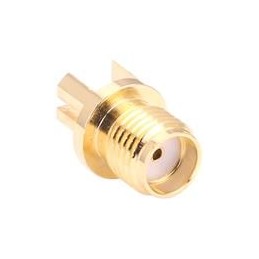 1 pcs : CONSMA003.031-G - RF Connectors / Coaxial Connectors SMA Fml Edge Mnt for 0.031 PCB, Gold