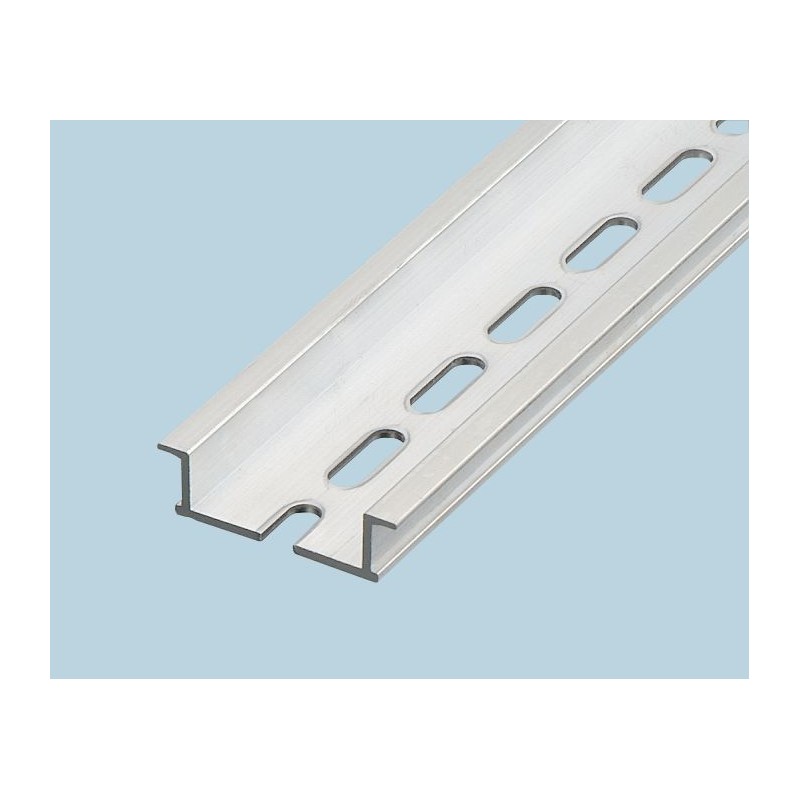 1 pcs - Toyogiken Aluminium Slotted DIN Rail, Top Hat Compatible, 1m x 35mm x 10mm