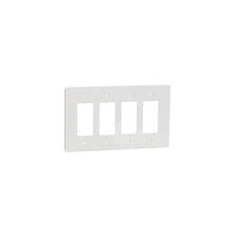 1 pcs : SQWS141004WH - Switch Fixings 4 GANG MID+ WALL PLATE WH