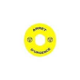 1 pcs : ZBY8130 - Switch Fixings FRENCH LANGUAGE E-STOP PLATE