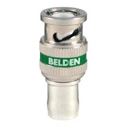 1 pcs : 1694ABHD3 - RF Connectors / Coaxial Connectors RG6 BNCHD 3 PIECE CRIMP CONECTER GREEN