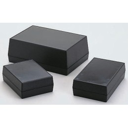 1 pcs - Serpac STD Series Black ABS Enclosure, IP40, Black Lid, 91.7 x 57.7 x 38.4mm