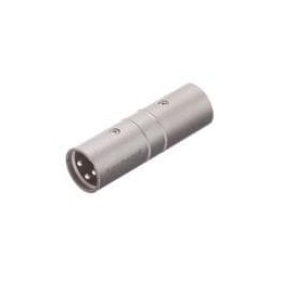 1 pcs : AC3M3MW - XLR Connectors 3 Pole XLR Male to Female Blank D Shell In-line Adapter Pre-wired Nickel Finish
