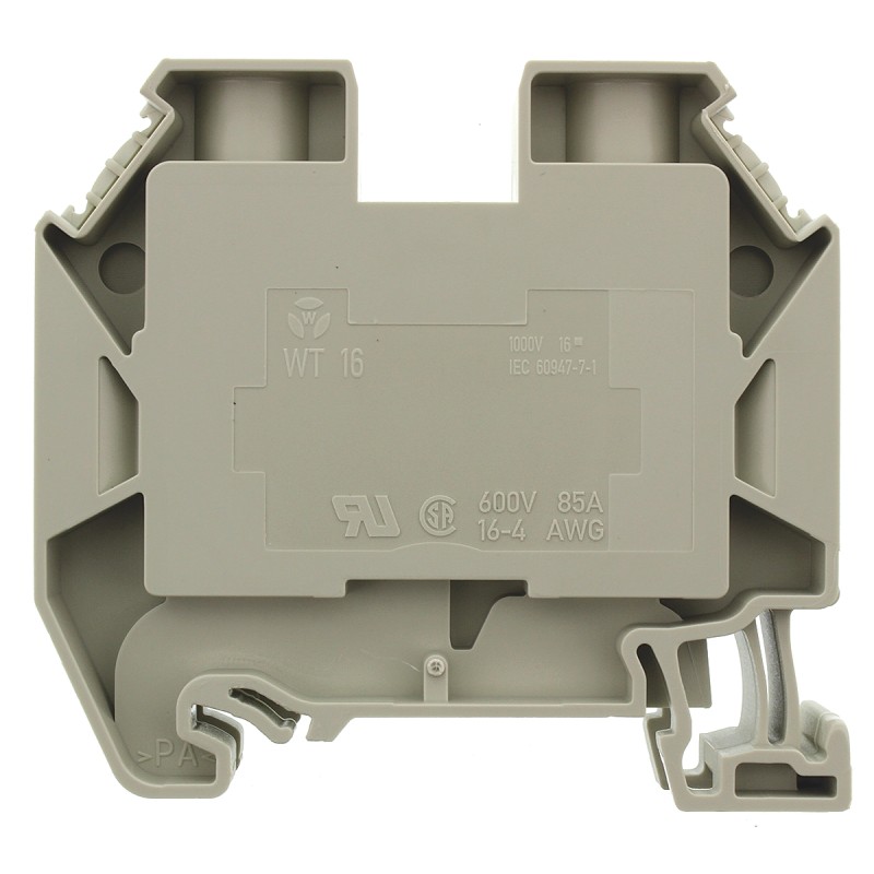 5 pcs - Wieland WT 16 Series Grey Feed Through Terminal Block, Single-Level, Screw Termination, ATEX