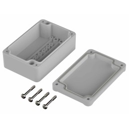 1 pcs - Bopla Euromas II Series Light Grey Polycarbonate Enclosure, IP65, Light Grey Lid, 98 x 64 x 38mm