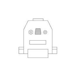 1 pcs : 156-2015-EX - D-Sub Backshells 15C LOCKING PLASTIC