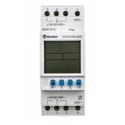 1 pcs - Finder Digital DIN Rail Time Switch 230 V ac, 2-Channel