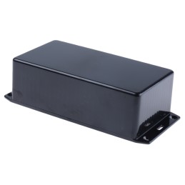 1 pcs - Hammond 1591 Series Black Flame Retardant ABS Enclosure, IP54, Flanged, Black Lid, 150 x 80 x 46mm