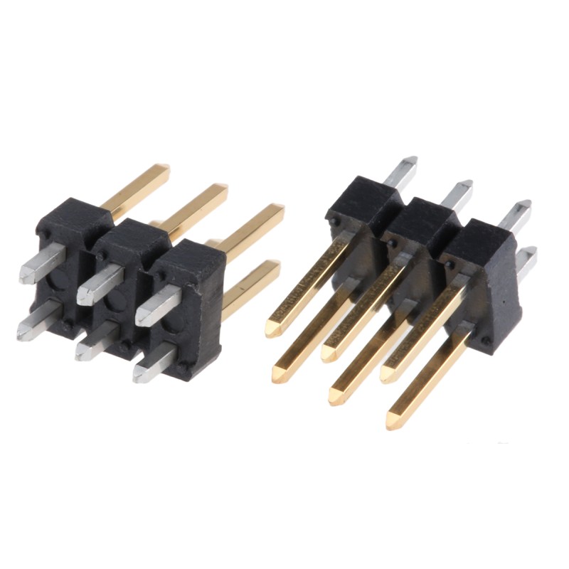 1000 pcs - Amphenol Communications Solutions BergStik Series Straight Through Hole Pin Header, 6 Contact(s), 2.54mm Pitch, 2