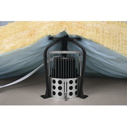 1 pcs - HellermannTyton Lighting Cover for use with Unrolled wool insulation and large downlights,247mm Length, Snap-Fit Fixing