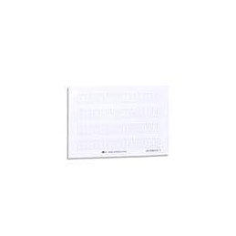 1 pcs : ZBY4100 - Switch Fixings SHEET OF 76 8X27MM PEEL OFF LGNDS