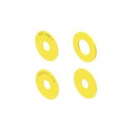 1 pcs : 45-50K.1407 - Switch Fixings Emergency-stop legend yellow D45 without marking