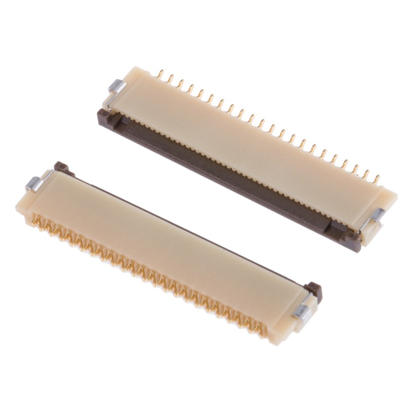 5 pcs - Hirose, FH12 1mm Pitch 22 Way Right Angle Female FPC Connector, ZIF Bottom Contact