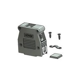 1 pcs : 16-001760E - D-Sub Backshells 15 POS METALIZD HOOD