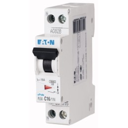 1 pcs - Eaton MCB, 1P+N, 16A Curve C