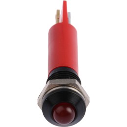 1 pcs - RS PRO Red Panel Mount Indicator, 24V dc, 8mm Mounting Hole Size, Solder Tab Termination