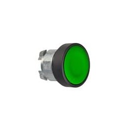 1 pcs : ZB4BA37 - Switch Fixings GREEN FLUSH PUSHBUTTON-BLACK ANODIZED