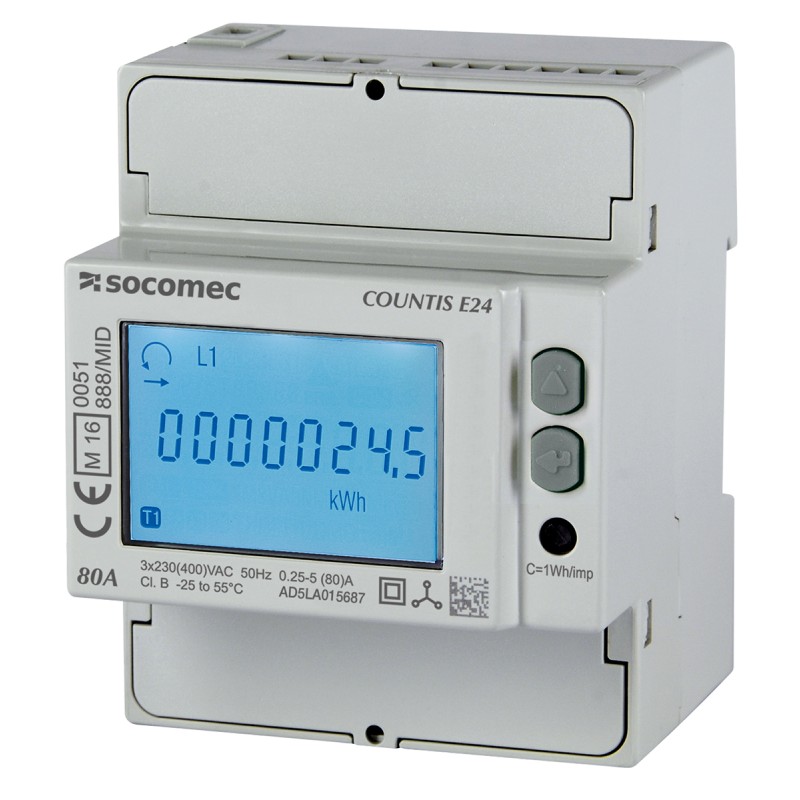 1 pcs - Socomec 3 Phase LCD Energy Meter