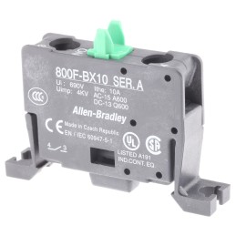1 pcs - Allen Bradley 800F Contact Block - 1NO 600 V