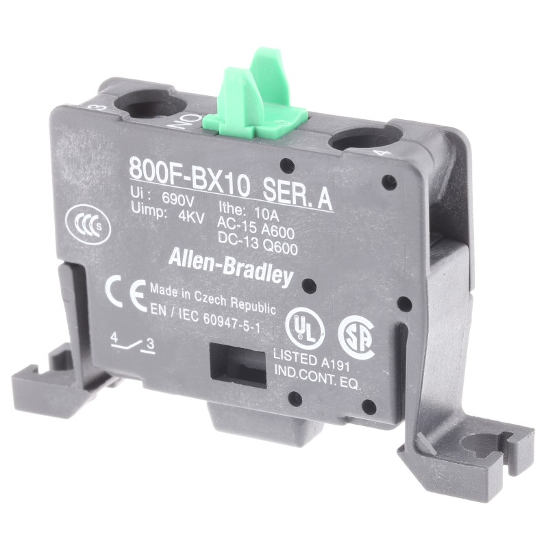 1 pcs - Allen Bradley 800F Contact Block - 1NO 600 V