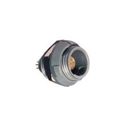 1 pcs : 8P1P002210GRB01 - Circular Push Pull Connectors 1P 2P female VRTCL panel mnt - GREY