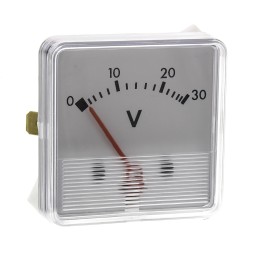 1 pcs - HOBUT Analogue Voltmeter DC ±8 %, 41.5 (Dia.) mm