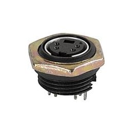1 pcs : 4850.2400 - Circular DIN Connectors DIN SOCKET 4POLE PANEL MOUNT
