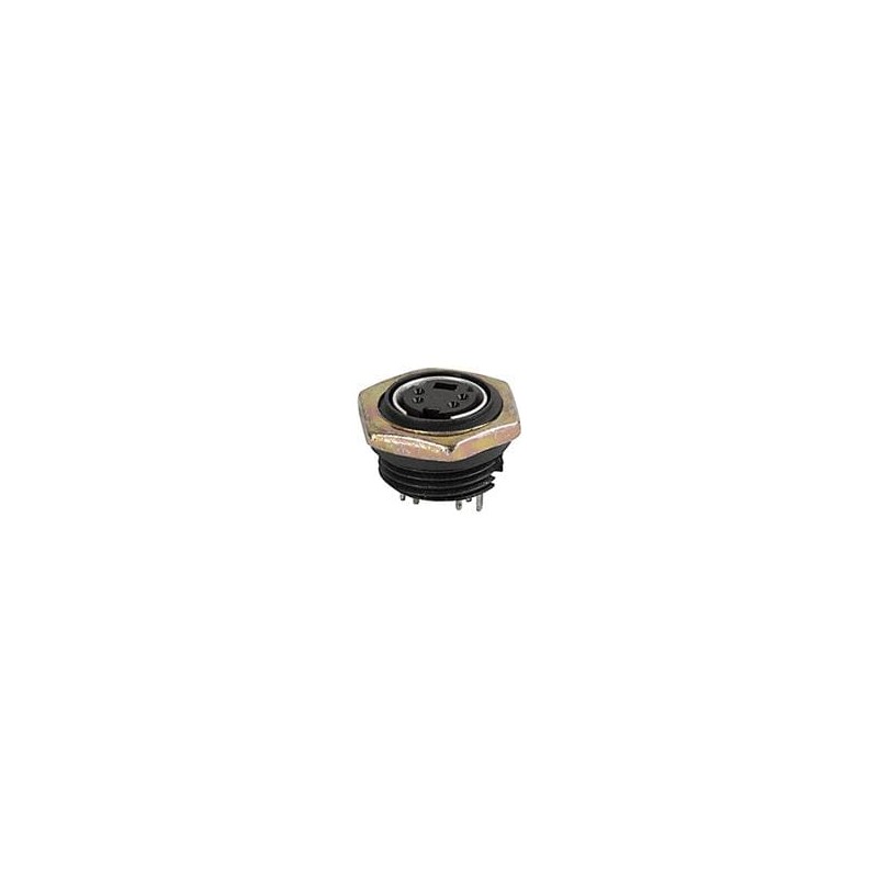 1 pcs : 4850.2400 - Circular DIN Connectors DIN SOCKET 4POLE PANEL MOUNT