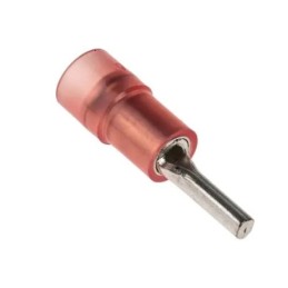 1000 pcs - RS PRO Insulated, Tin Crimp Pin Connector, 0.5mm² to 1.5mm², 22AWG to 16AWG, 1.9mm Pin Diameter, 9mm Pin Length, Red