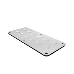 1 pcs - Rittal SZ Series RAL 7035 Steel Gland Plate, 220mm W, 90mm L for Use with Enclosure Type Kx