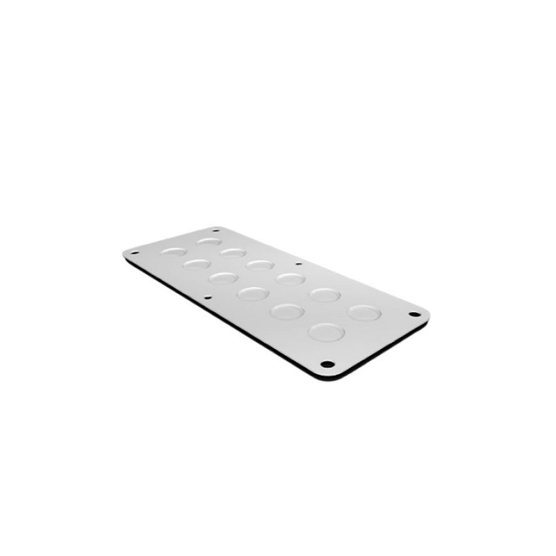 1 pcs - Rittal SZ Series RAL 7035 Steel Gland Plate, 220mm W, 90mm L for Use with Enclosure Type Kx