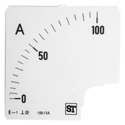 1 pcs - Sifam Tinsley 100A Meter Scale For Use With 96 x 96 Analogue Panel Ammeter