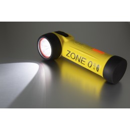 1 pcs - Wolf Safety R-55H ATEX, IECEx LED Torch Yellow - Rechargeable 80 lm, 195 mm