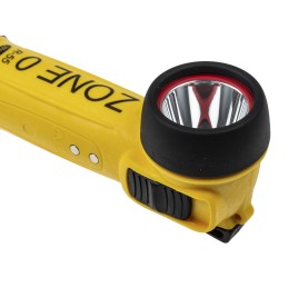 1 pcs - Wolf Safety R-55H ATEX, IECEx LED Torch Yellow - Rechargeable 80 lm, 195 mm