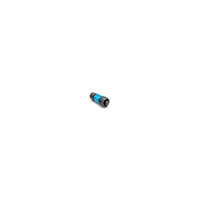 1 pcs : C016 30D006 110 10 - Standard Circular Connector 6+PE FEM STRT BLUE SODR SIL IN ST RELF